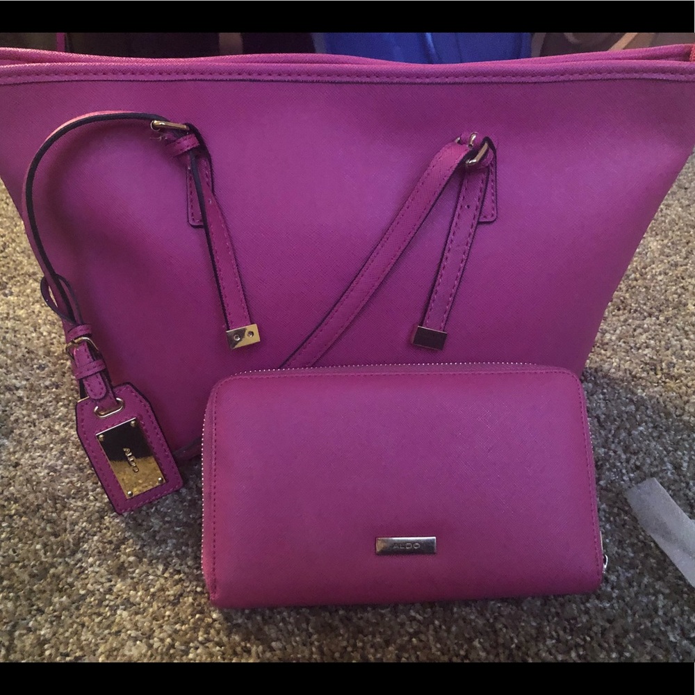 Aldo pink purse with wallet